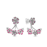 Pandora Peach Blossom Flowers Earrings-Seven Season