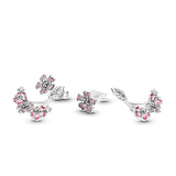 Pandora Peach Blossom Flowers Earrings-Seven Season
