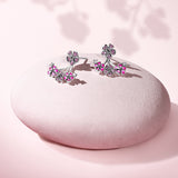 Pandora Peach Blossom Flowers Earrings-Seven Season
