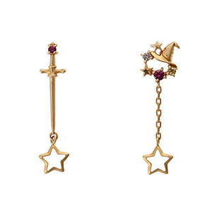 Samantha Thavasa Harry Potter Gryffindor House Drop Earrings-Seven Season