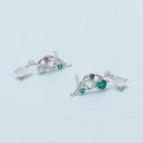 Samantha Thavasa Harry Potter Slytherin Serpent Drop Earrings-Seven Season