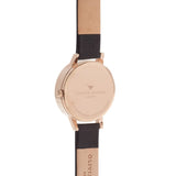 Seven Season 3D Bee Botanical Midi Dial Black and Rose Gold Watch