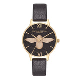 Seven Season 3D Bee Midi Dial Black and Gold Watch