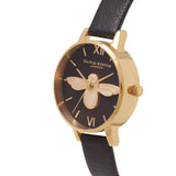Seven Season 3D Bee Midi Dial Black and Gold Watch