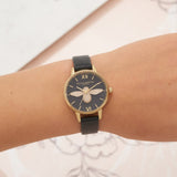 Seven Season 3D Bee Midi Dial Black and Gold Watch