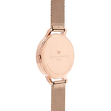Seven Season  3D Bee Midi Grey Dial Rose Gold Mesh Watch