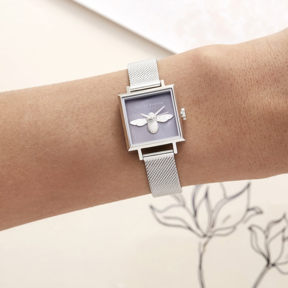 Sunray dial midi dial silver mesh on sale
