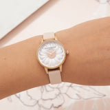 Seven Season 3D Daisy Midi Dial Nude Peach and Rose Gold Watch