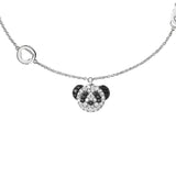 Seven Season Adorable Panda Diamond Accent Chain Bracelet