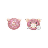 Seven Season Adorable Piggy Sweet Piggy Mismatched Stud Earrings HEFANG Jewelry