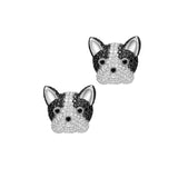 Seven Season Adorable Puppy Bulldog Stud Earrings HEFANG Jewelry