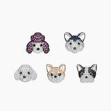 Seven Season Adorable Puppy Bulldog Stud Earrings HEFANG Jewelry