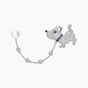Seven Season Adorable Puppy Scottish Terrier Brooch HEFANG Jewelry