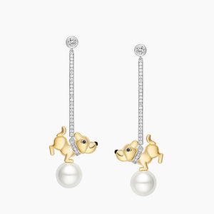 Seven Season Adorable Puppy Scottish Terrier Earrings HEFANG Jewelry