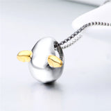 Seven Season Angel Egg with Wings Pendant Necklace