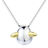 Seven Season Angel Egg with Wings Pendant Necklace