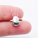 Seven Season Angel Egg with Wings Pendant Necklace