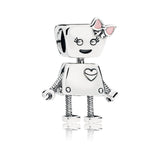 Seven Season Bella Bot with Pink Enamel Bowknot Pendent Necklace