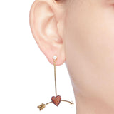 Seven Season Bright Star Crush Silver Drop Earrings HEFANG Jewelry