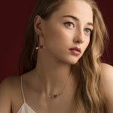 Seven Season Bright Star Crush Silver Drop Earrings HEFANG Jewelry