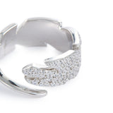 Seven Season Bright Star Quill Silver Open Ring HEFANG Jewelry