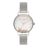 Seven Season Busy Bees Midi Dial Rose Gold and Silver Mesh Watch