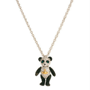 Seven Season Crystal Panda Pendant Necklace