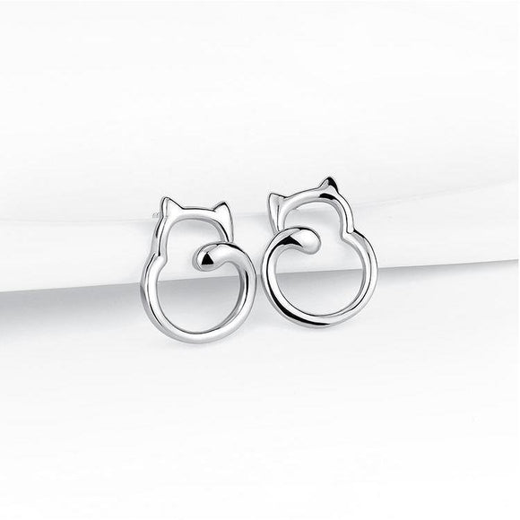 Seven Season Cutie Cat Chubby Cat Stud Earrings