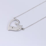 Seven Season Cutie Cat Faith Hope Love Heart Pendant Necklace