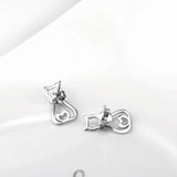 Seven Season Cutie Cat Kitty Silhouette Stud Earrings