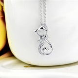 Seven Season Cutie Cat Kitty with Bow Tie Pendant Necklace
