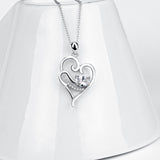 Seven Season Cutie Cat Relaxed Cat Heart Pendant Necklace