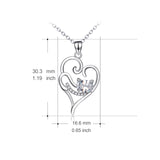 Seven Season Cutie Cat Relaxed Cat Heart Pendant Necklace