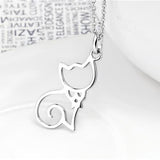 Seven Season Cutie Cat Shining Star Cat Pendant Necklace