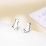 Seven Season Cutie Cat Tiny Cat Stud Earrings