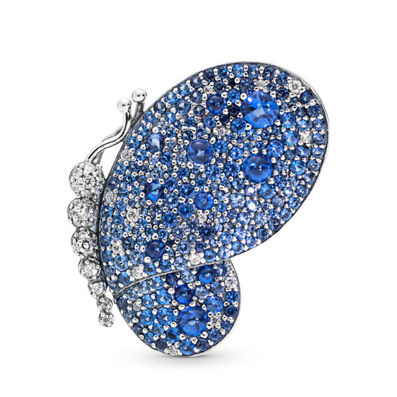 Seven Season Dazzling Blue Butterfly Brooch Pendant Pandora