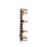 Seven Season Enchanted Crown Rose Gold Black Crystal Ring Pandora