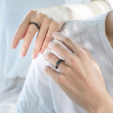 Seven Season Encounter Beneath the Stars Silver Couple Rings