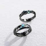 Seven Season Encounter Beneath the Stars Silver Couple Rings