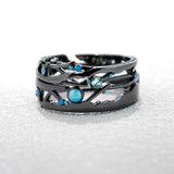 Seven Season Encounter Beneath the Stars Silver Couple Rings
