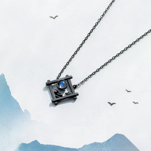 Seven Season Endless Night Silver Pendant Necklace