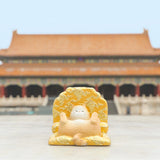 Seven Season Forbidden City Royal Cat Sitting in Dragon Throne Smart Phone Stand