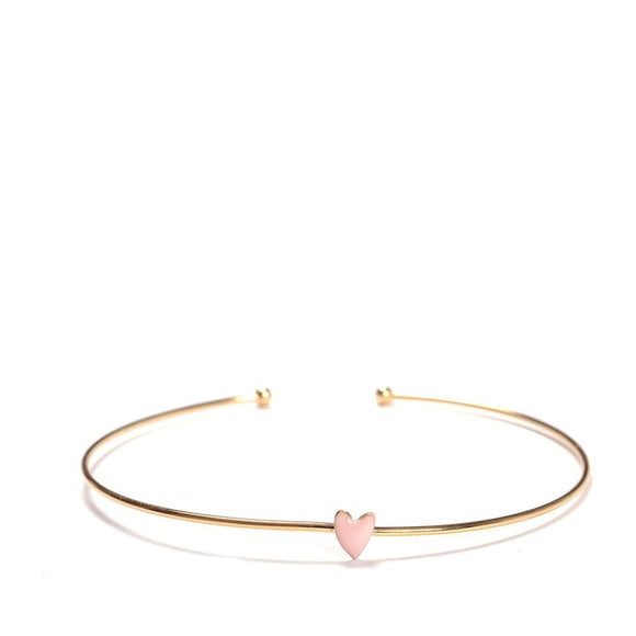 Seven Season Grant Rose Poudre Heart Bangle