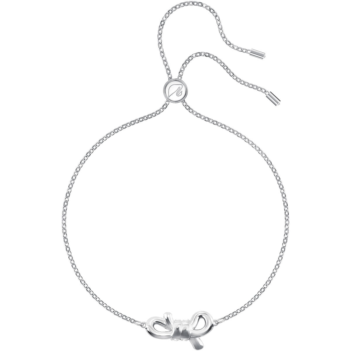 Lifelong Bow White Rhodium Plating Chain Bracelet