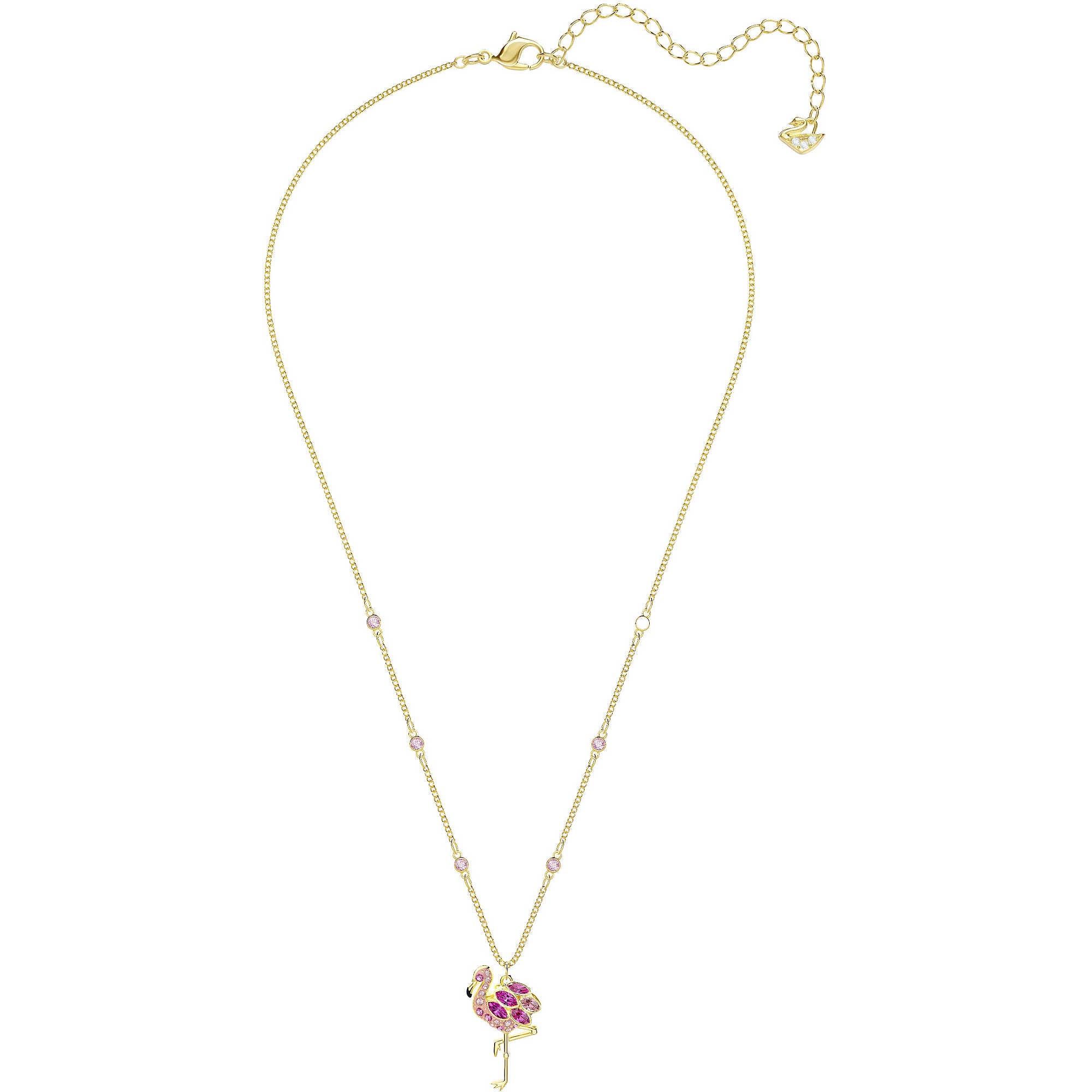 Lime Flamingo Multi Colored Gold Plating Necklace