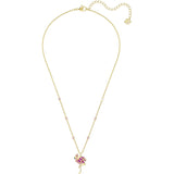 Swarovski Lime Flamingo Multi-Colored Gold Plating Necklace - Seven Season