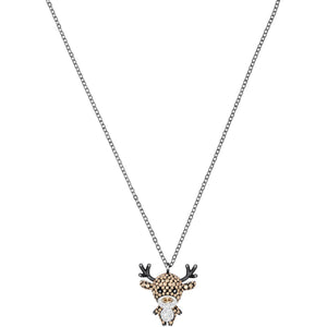 Seven Season Little Deer Multi-Colored Mixed Plating Pendant Necklace Swarovski