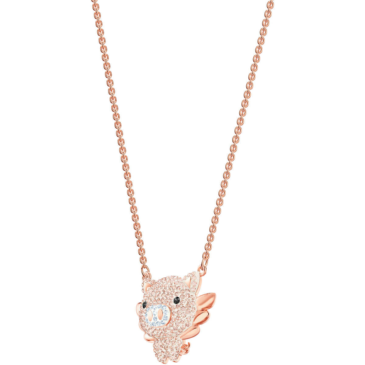 10k Rose Gold Pink Pig Charm Pendant - High Polish Good Luck Jewelry