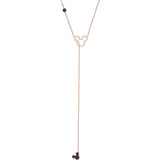 Seven Season Mickey Multi-Colored Rose Gold Plating Y Necklace Swarovski