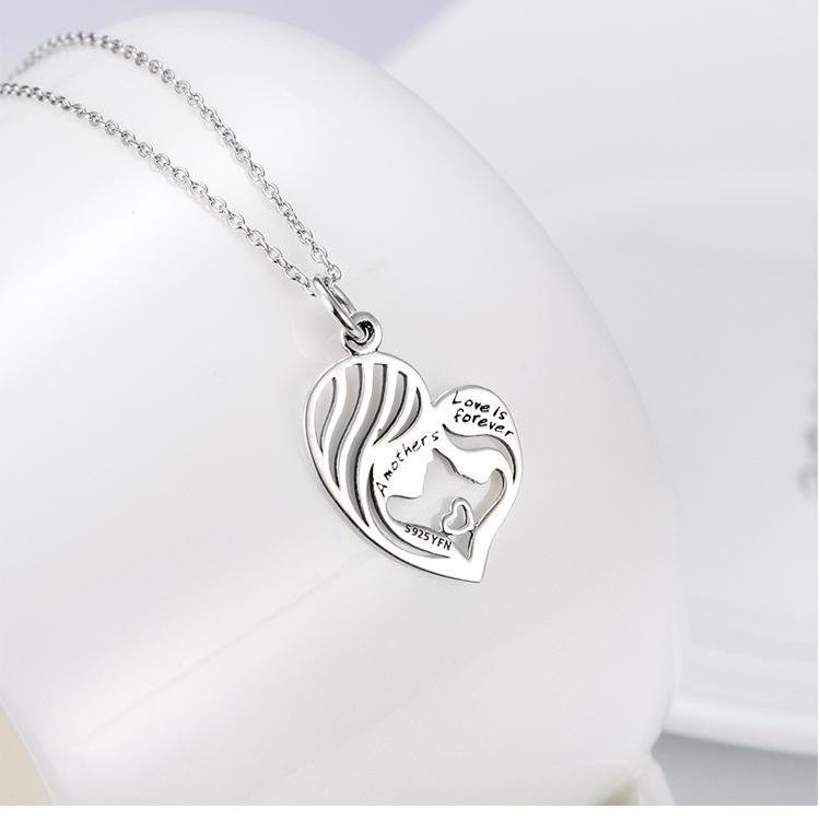 Mom’s Love A Mother’s Love is Forever Pendant Necklace